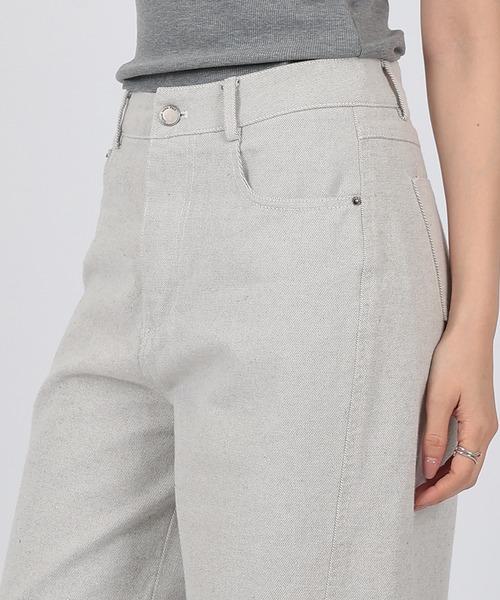 SUWDEE(スーディー)の「roll up wide denim pants(デニムパンツ・レディース・ホワイト/ブラック・S/M/L)」の12枚目の写真