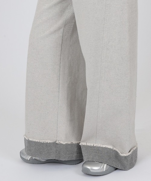 SUWDEE(スーディー)の「roll up wide denim pants(デニムパンツ・レディース・ホワイト/ブラック・S/M/L)」の16枚目の写真