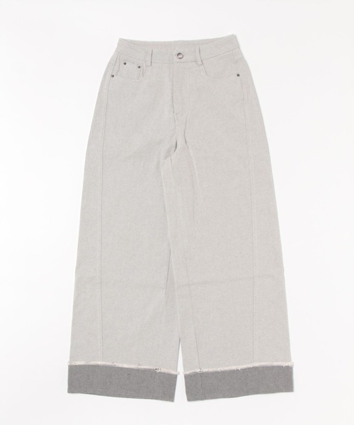 SUWDEE(スーディー)の「roll up wide denim pants(デニムパンツ・レディース・ホワイト/ブラック・S/M/L)」の13枚目の写真