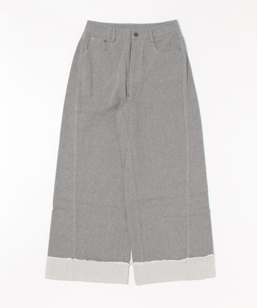 SUWDEE(スーディー)の「roll up wide denim pants(デニムパンツ・レディース・ホワイト/ブラック・S/M/L)」の3枚目の写真