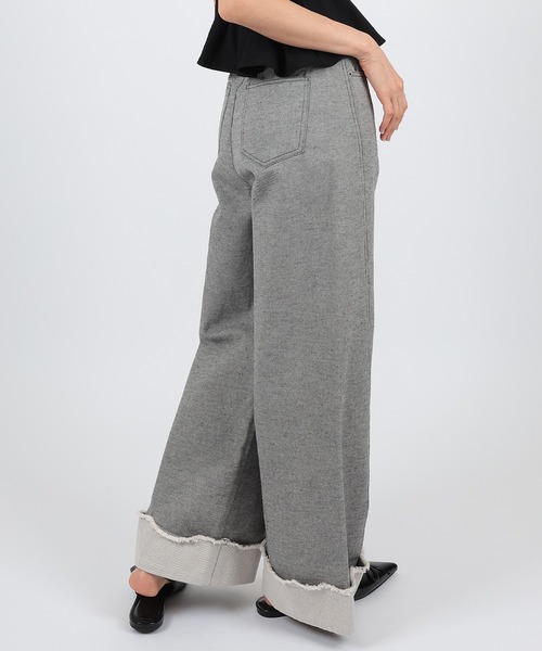 SUWDEE(スーディー)の「roll up wide denim pants(デニムパンツ・レディース・ホワイト/ブラック・S/M/L)」の6枚目の写真