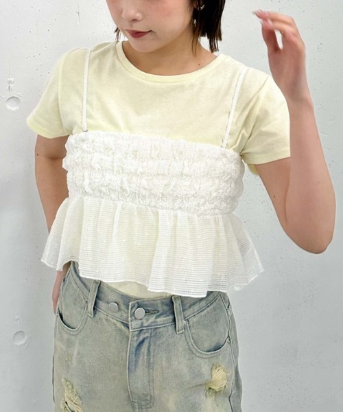 archives（アルシーヴ）の「シアーチェックドットビスチェ（その他トップス・レディース・ブルー/オフホワイト/ブラック・MEDIUM）」の3枚目の写真