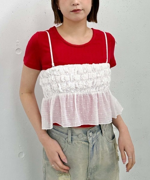 archives（アルシーヴ）の「シアーチェックドットビスチェ（その他トップス・レディース・ブルー/オフホワイト/ブラック・MEDIUM）」の18枚目の写真