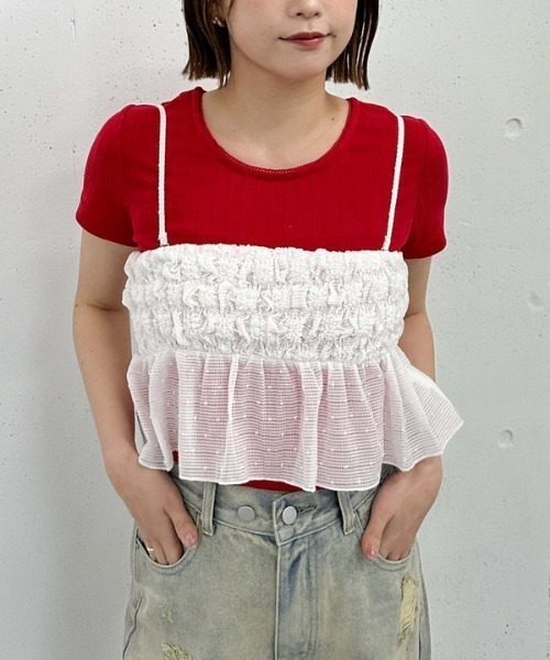 archives（アルシーヴ）の「シアーチェックドットビスチェ（その他トップス・レディース・ブルー/オフホワイト/ブラック・MEDIUM）」の17枚目の写真