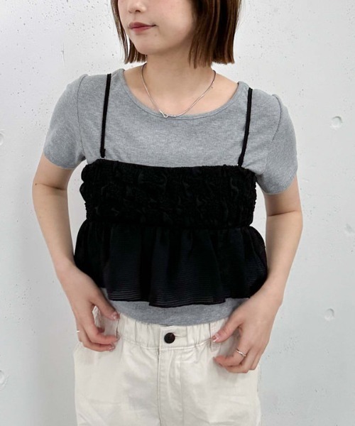 archives（アルシーヴ）の「シアーチェックドットビスチェ（その他トップス・レディース・ブルー/オフホワイト/ブラック・MEDIUM）」の13枚目の写真