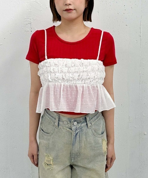 archives（アルシーヴ）の「シアーチェックドットビスチェ（その他トップス・レディース・ブルー/オフホワイト/ブラック・MEDIUM）」の7枚目の写真