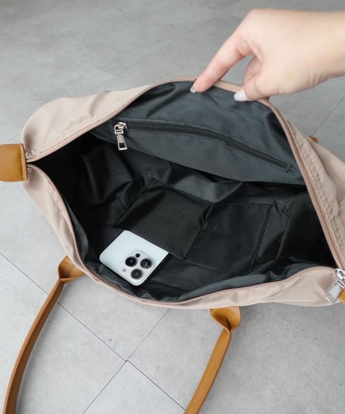 unnu（ユヌ）の「ナイロンラージボストン トラベルバッグ（ボストンバッグ・レディース・ブラック/ブラウン/ネイビー/ベージュ・F）」の11枚目の写真