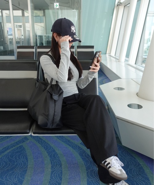 unnu（ユヌ）の「ナイロンラージボストン トラベルバッグ（ボストンバッグ・レディース・ブラック/ブラウン/ネイビー/ベージュ・F）」の19枚目の写真