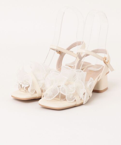 apres jour(アプレジュール)の「シアーフリルサンダル(サンダル・レディース・ブラック/オフホワイト/グレー・X-LARGE/LARGE/MEDIUM/SMALL)」の9枚目の写真