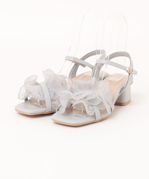 apres jour(アプレジュール)の「シアーフリルサンダル(サンダル・レディース・ブラック/オフホワイト/グレー・X-LARGE/LARGE/MEDIUM/SMALL)」の11枚目の写真