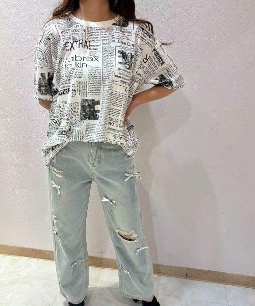 英字プリントTシャツ（Tシャツ/カットソー）｜LETee（レティー