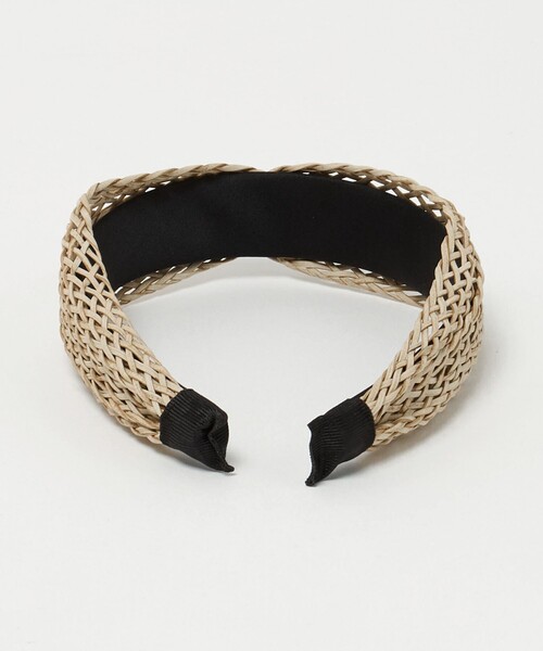 green label relaxing（グリーンレーベルリラクシング）の「クロス メッシュ シート カチューシャ（カチューシャ・レディース・ブラック/ナチュラル・FREE）」の7枚目の写真