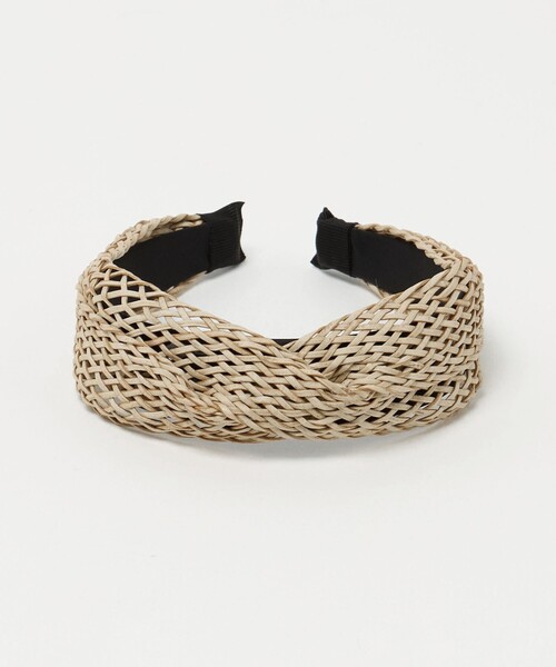 green label relaxing（グリーンレーベルリラクシング）の「クロス メッシュ シート カチューシャ（カチューシャ・レディース・ブラック/ナチュラル・FREE）」の8枚目の写真