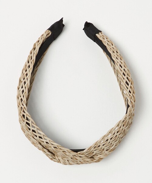 green label relaxing（グリーンレーベルリラクシング）の「クロス メッシュ シート カチューシャ（カチューシャ・レディース・ブラック/ナチュラル・FREE）」の12枚目の写真