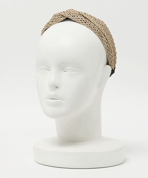 green label relaxing（グリーンレーベルリラクシング）の「クロス メッシュ シート カチューシャ（カチューシャ・レディース・ブラック/ナチュラル・FREE）」の14枚目の写真