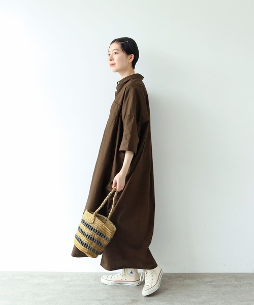 PAR ICI（パーリッシィ）の「サイザル 透かし編み3段カゴバッグ（かごバッグ・レディース・オレンジ/グレー・FREE）」の14枚目の写真