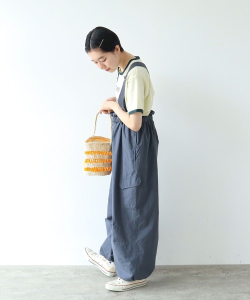 PAR ICI（パーリッシィ）の「サイザル 透かし編み3段カゴバッグ（かごバッグ・レディース・オレンジ/グレー・FREE）」の20枚目の写真