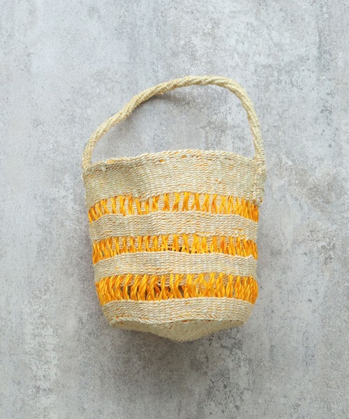 PAR ICI（パーリッシィ）の「サイザル 透かし編み3段カゴバッグ（かごバッグ・レディース・オレンジ/グレー・FREE）」の21枚目の写真