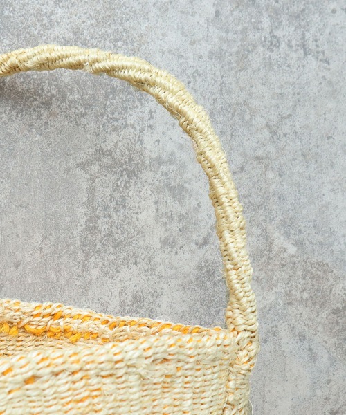 PAR ICI（パーリッシィ）の「サイザル 透かし編み3段カゴバッグ（かごバッグ・レディース・オレンジ/グレー・FREE）」の22枚目の写真