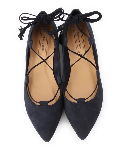 ODETTE E ODILE(オデットエオディール)の「OHL レースアップ CT15 フラットシューズ(その他シューズ・レディース・ブラック/ネイビー/オリーブ・22.5cm/23.5cm/22cm/23cm/24cm/24.5cm)」の1枚目の写真