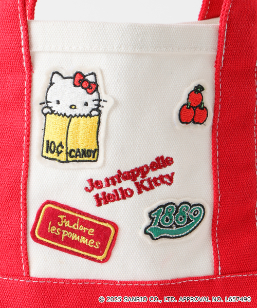 SLOBE IENA(スローブイエナ)の「《WEB限定/追加2》Hello Kitty ワッペンランチトートバック(クラッチバッグ・レディース・レッド/カーキ・FREE)」の22枚目の写真