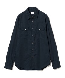 BRILLA per il gusto | 【別注】GUY ROVER / ピンポイントオックスフォード ネイビー ウエスタンシャツ(シャツ/ブラウス)