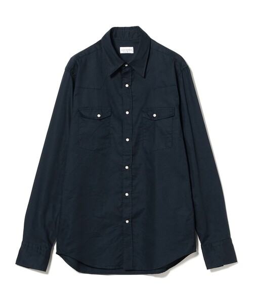 BRILLA per il gusto（ブリッラペルイルグースト）の「【別注】GUY ROVER / ピンポイントオックスフォード ネイビー ウエスタンシャツ（シャツ/ブラウス・メンズ・ネイビー・X-LARGE/LARGE/SMALL/X-SMALL）」の2枚目の写真