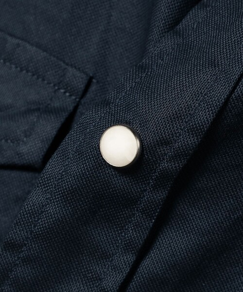 BRILLA per il gusto（ブリッラペルイルグースト）の「【別注】GUY ROVER / ピンポイントオックスフォード ネイビー ウエスタンシャツ（シャツ/ブラウス・メンズ・ネイビー・X-LARGE/LARGE/SMALL/X-SMALL）」の6枚目の写真