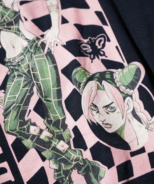 ジョジョの奇妙な冒険(ジョジョノキミョウナボウケン)の「THRIFTY LOOK / THRIFTY ANIME TEE "JOJO'S BIZARRE ADVENTURE" ジョジョの奇妙な冒険 空条承太郎 空条徐倫 アニメTシャツ ユーズド加工(Tシャツ/カットソー・メンズ・ブラック/ブラック系その他/ブラック系3/ブラック系2/その他1・LARGE/X-LARGE/XX-LARGE/MEDIUM)」の16枚目の写真
