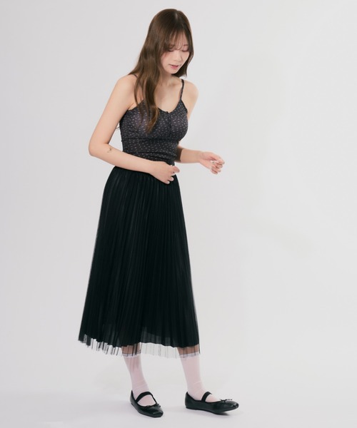 ALLuRing ChaRm(アリュリングチャーム)の「Floral Camisole / 花柄キャミソール 小花柄 カップ付(キャミソール・レディース・アイボリー/ブラック/ホワイト・FREE)」の11枚目の写真