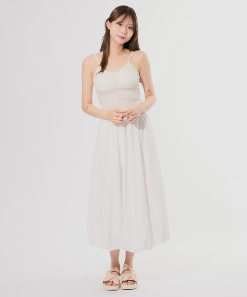 ALLuRing ChaRm(アリュリングチャーム)の「Floral Camisole / 花柄キャミソール 小花柄 カップ付(キャミソール・レディース・アイボリー/ブラック/ホワイト・FREE)」の16枚目の写真