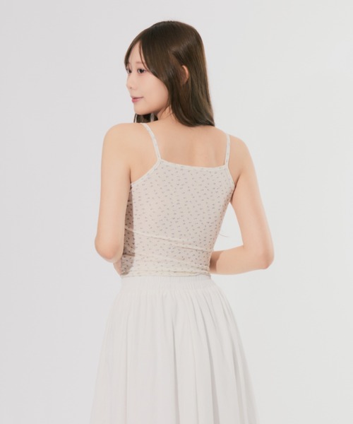 ALLuRing ChaRm(アリュリングチャーム)の「Floral Camisole / 花柄キャミソール 小花柄 カップ付(キャミソール・レディース・アイボリー/ブラック/ホワイト・FREE)」の15枚目の写真