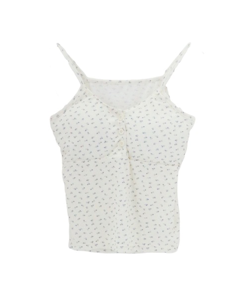 ALLuRing ChaRm(アリュリングチャーム)の「Floral Camisole / 花柄キャミソール 小花柄 カップ付(キャミソール・レディース・アイボリー/ブラック/ホワイト・FREE)」の22枚目の写真
