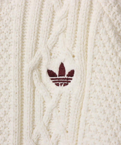 adidas（アディダス）の「adidas ARCHIVE KNIT TT / アディダス アーカイブ ニット トラック トップ（その他トップス・レディース・ホワイト・L/M/S）」の5枚目の写真
