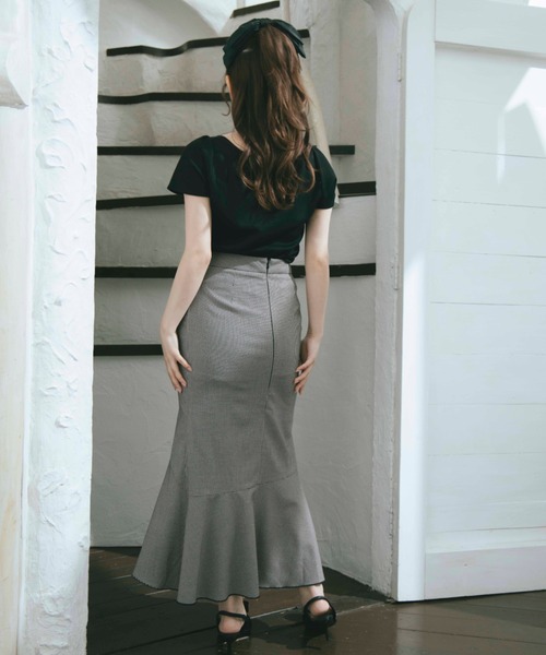 TITTY&CO.（ティティーアンドコー）の「フロントフリルリボントップス（Tシャツ/カットソー・レディース・グレー/ブラック・FREE）」の20枚目の写真