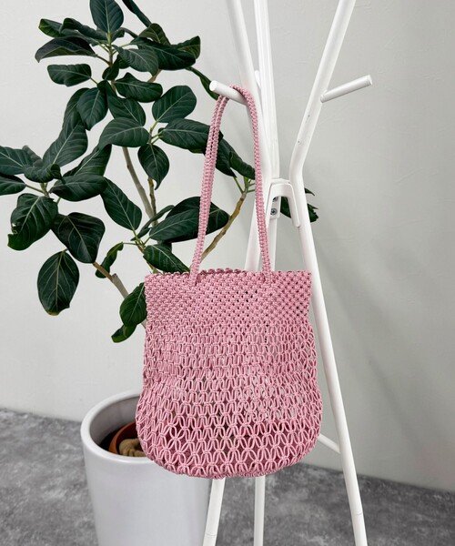 fredy emue（フレディエミュ）の「【The Bagmati】コットンコードカラーラウンドバッグ（かごバッグ・レディース・ブラウン/ピンク・FREE）」の8枚目の写真