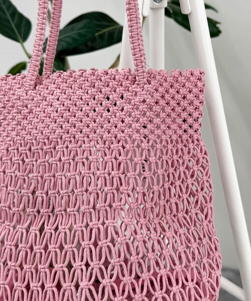fredy emue（フレディエミュ）の「【The Bagmati】コットンコードカラーラウンドバッグ（かごバッグ・レディース・ブラウン/ピンク・FREE）」の9枚目の写真