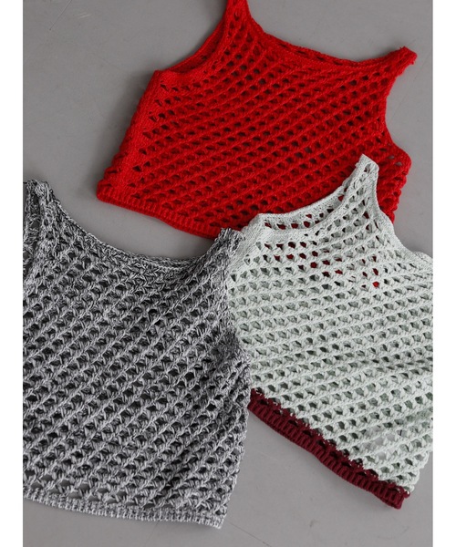Katrin TOKYO（カトリーントーキョー）の「drop knitting tops（その他トップス・レディース・レッド/ブルー系/その他・FREE/XS）」の6枚目の写真