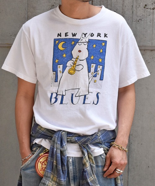 USED】90's ONE 2 WEAR “New York Blues” グラフィック Tシャツ