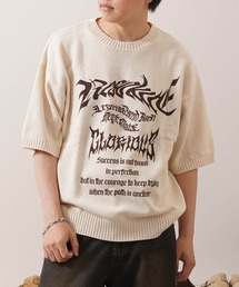 ウォッシュ加工 半袖 サマーニット / Wash-processed short-sleeved summer knitwear