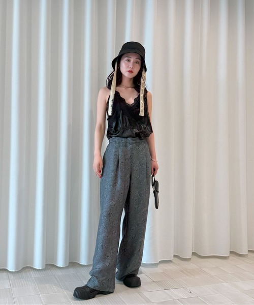 セール】MEDI LILY JACQUARD STRAIGHT PANTS（その他パンツ
