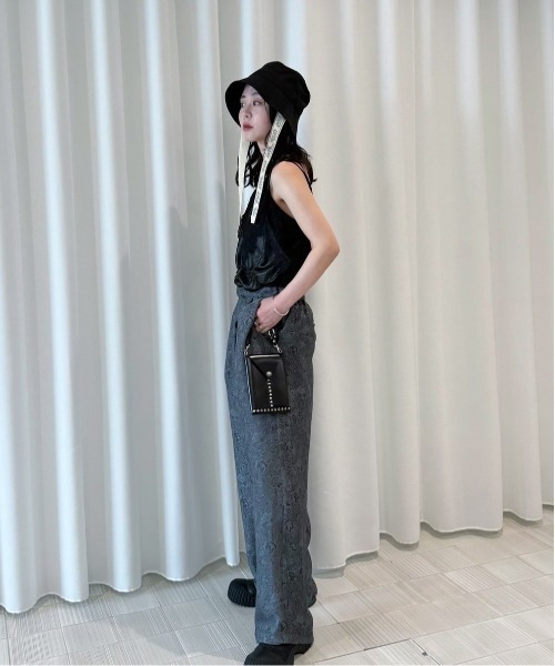 Ameri(アメリ)の「MEDI LILY JACQUARD STRAIGHT PANTS(その他パンツ・レディース・スミクロ/マスタード/アイボリー・SMALL/MEDIUM)」の8枚目の写真