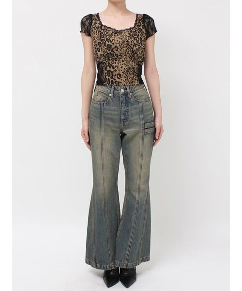 EVRIS(エヴリス)の「レースドッキングクロップドトップス(Tシャツ/カットソー・レディース・グレー/ブラック/その他1・FREE)」の20枚目の写真