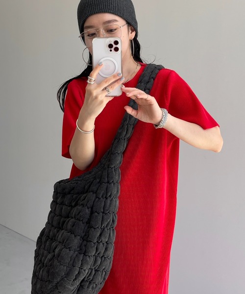 セール】daily daily super stretch crew neck pleats one piece