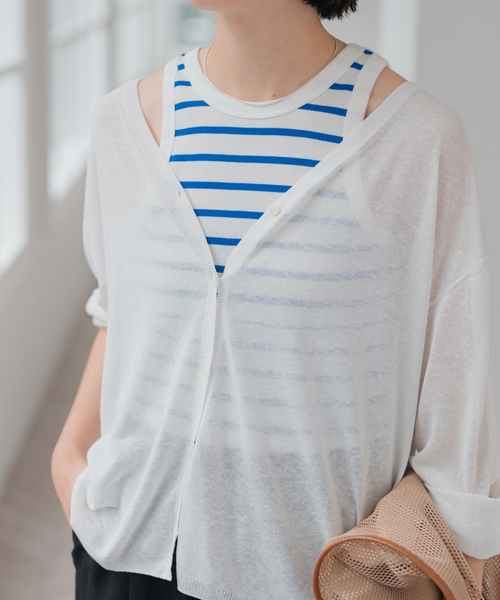 PETIT BATEAU (プチバトー) カットソー Debardeur セール】PETIT BATEAU / プチバトー DEBARDEUR COL ROND TANK