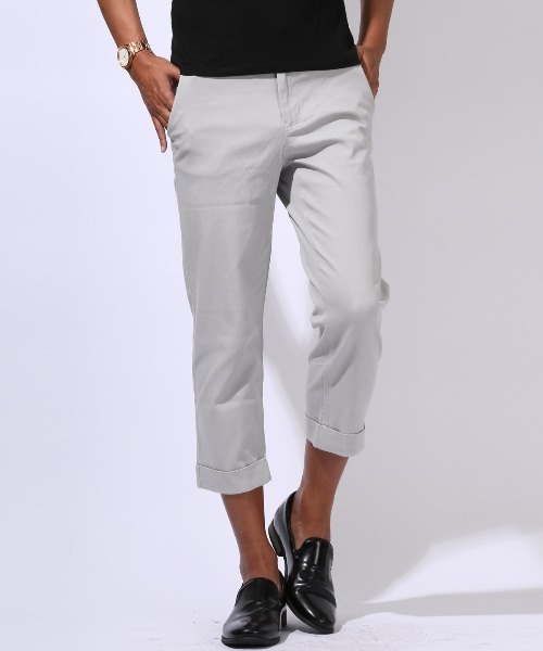 LUXSTYLE(ラグスタイル)の「ストレッチチノクロップドパンツ(チノパンツ・メンズ・ブラック/グレー/ホワイト/ネイビー・M/L/S/XXL/XL)」の9枚目の写真