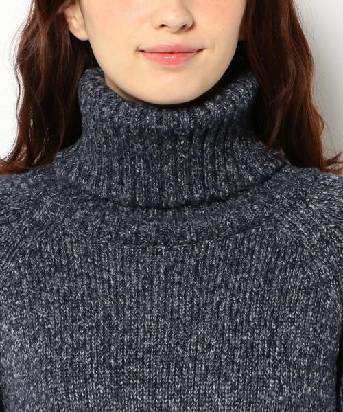 Another Edition（アナザーエディション）の「裾フリンジタートルプルオーバー/AEBC スソFRNG タートル PO◆（ニット/セーター・レディース・オフホワイト/ネイビー/ベージュ・フリー）」の12枚目の写真