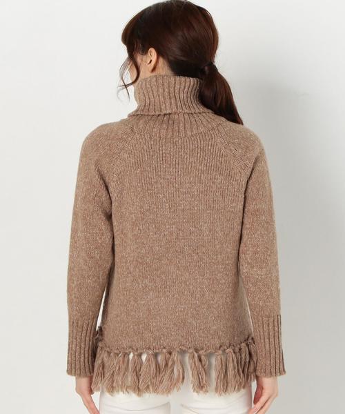 Another Edition（アナザーエディション）の「裾フリンジタートルプルオーバー/AEBC スソFRNG タートル PO◆（ニット/セーター・レディース・オフホワイト/ネイビー/ベージュ・フリー）」の18枚目の写真