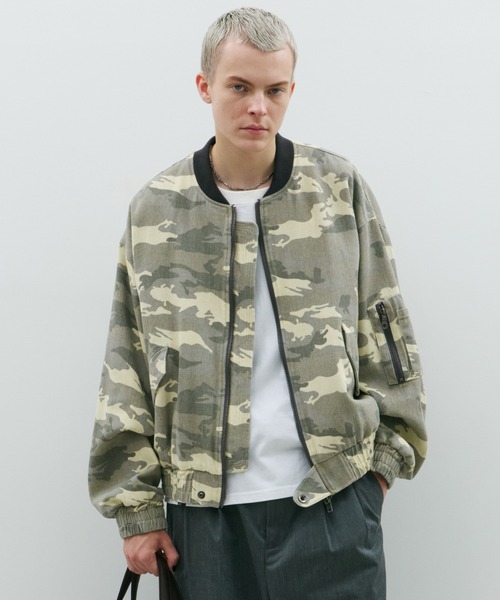FACETASM MA-1ジャケット カモフラ　ファセッタズム　プリマロフト FACETASM/ファセッタズム HEAVY STITCH MA-1 JACKET フライト