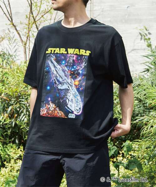 MASTER FRAME(マスターフレーム )の「MASTER FRAME / STARWARS / ビンテージ風Tシャツ(Tシャツ/カットソー・メンズ・ホワイト/ブラック・1/2/3/4)」の2枚目の写真